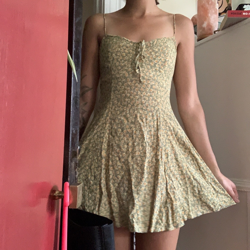 A-line summer floral ditsy sundress